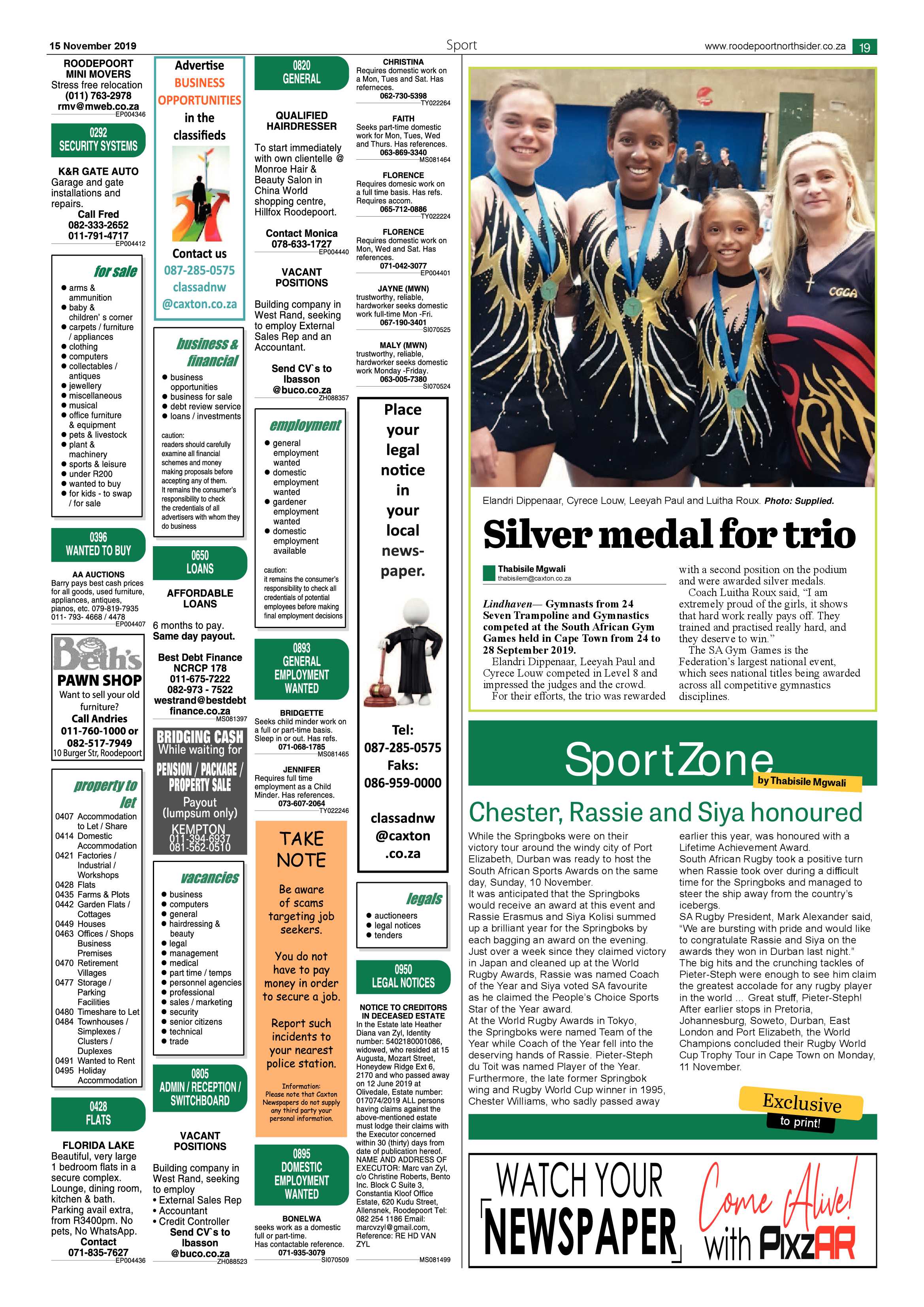 Roodepoort Nortshider 15 November 2019 page 19