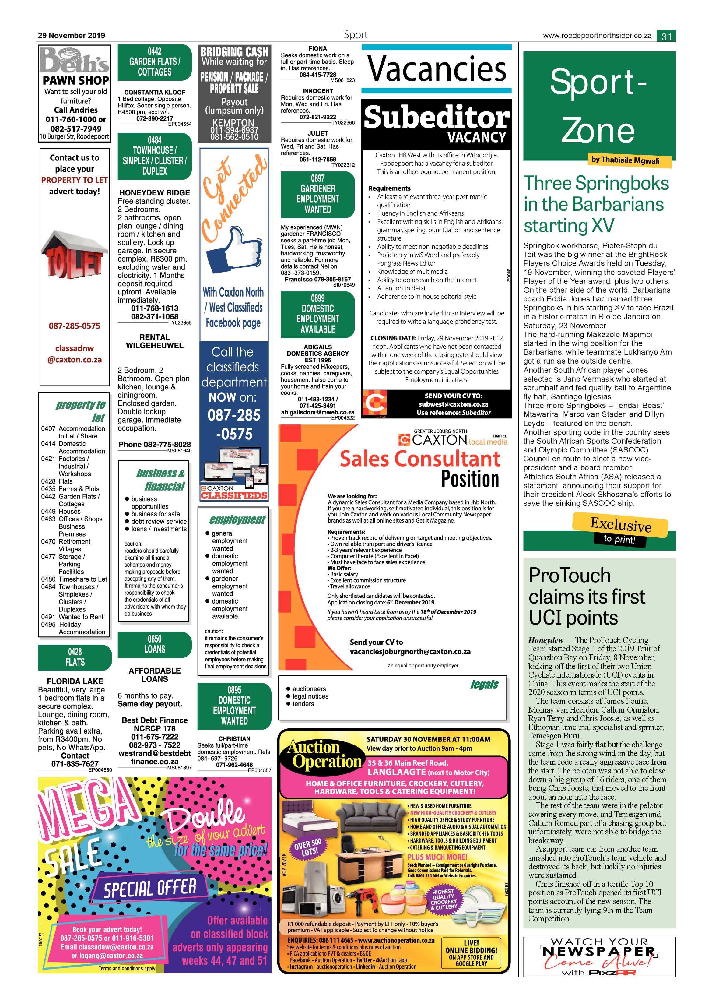 Roodepoort Nortsider 29 November 2019 page 31