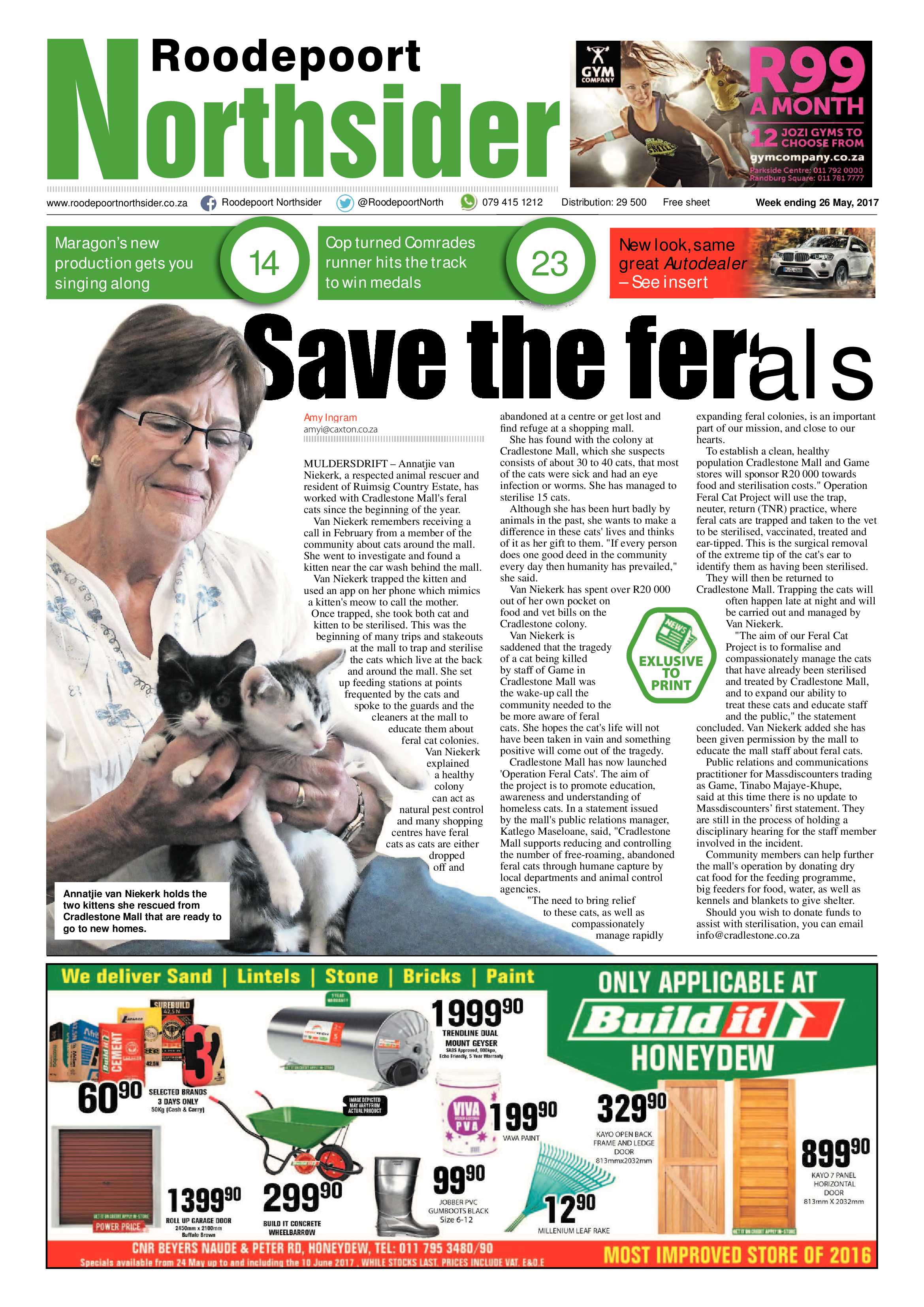 Roodepoort Northsider 26 May 2017 page 1